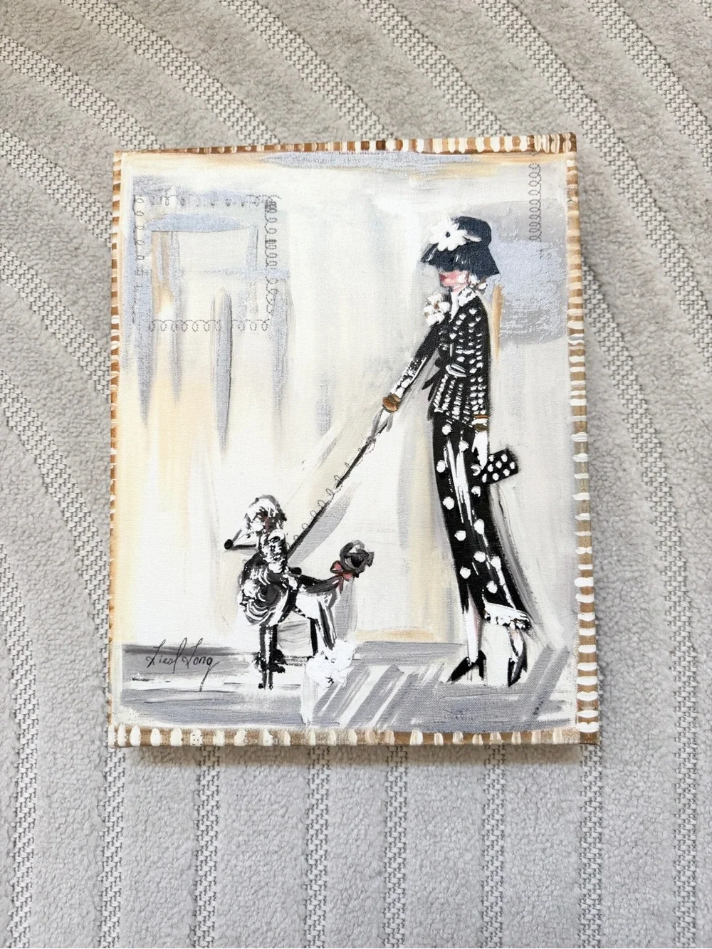 Elegant Black & White Fashion Lady Wall Art Set
